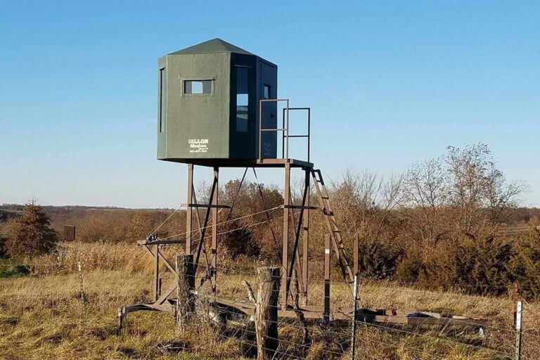 Window height for deer blind.